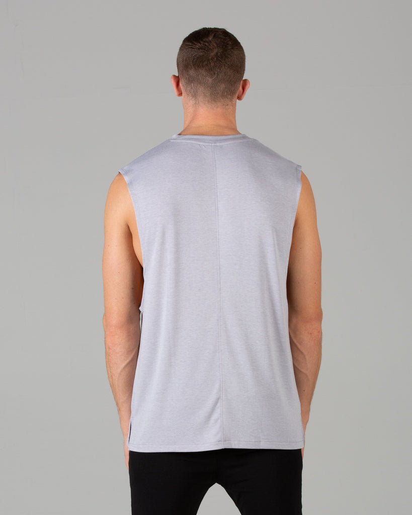 Rated Split Hem Cut-Off (Grey) - Machine Fitness